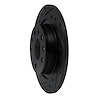 E-Line Drilled & Slotted Black Brake Rotor, 2003-2011 GM, Position: Rear Left - image 1