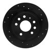 E-Line Drilled & Slotted Black Brake Rotor, 2003-2011 GM, Position: Rear Right - image 2