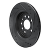 E-Line Drilled & Slotted Black Brake Rotor, 2003-2011 GM, Position: Rear Left - image 1