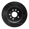 E-Line Drilled & Slotted Black Brake Rotor, 2003-2011 GM, Position: Rear Left - image 2