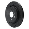 E-Line Drilled & Slotted Black Brake Rotor, 2003-2011 GM, Position: Rear Left - image 4