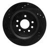 E-Line Drilled & Slotted Black Brake Rotor, 2003-2011 GM, Position: Rear Right - image 2
