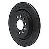 E-Line Drilled & Slotted Black Brake Rotor, 2008-2011 GM, Position: Rear Left - image 1