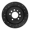 E-Line Drilled & Slotted Black Brake Rotor, 2008-2011 GM, Position: Rear Right - image 1