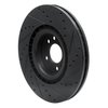 E-Line Drilled & Slotted Black Brake Rotor, 2008-2011 GM, Position: Front Left - image 3