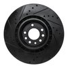 E-Line Drilled & Slotted Black Brake Rotor, 2008-2011 GM, Position: Front Right - image 2