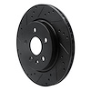 E-Line Drilled & Slotted Black Brake Rotor, Fits Select GM, Position: Rear Left - image 1