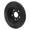E-Line Drilled & Slotted Black Brake Rotor, Fits Select GM, Position: Rear Left - image 2