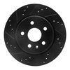 E-Line Drilled & Slotted Black Brake Rotor, Fits Select GM, Position: Rear Left - image 4