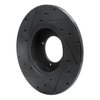 E-Line Drilled & Slotted Black Brake Rotor, 1974-1978 Infiniti/Nissan, Position: Front Right - image 2
