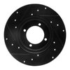 E-Line Drilled & Slotted Black Brake Rotor, 1974-1978 Infiniti/Nissan, Position: Front Right - image 4