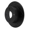 E-Line Drilled & Slotted Black Brake Rotor, 1979-1981 Infiniti/Nissan, Position: Rear Left - image 3