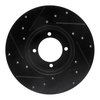 E-Line Drilled & Slotted Black Brake Rotor, 1980-1983 Infiniti/Nissan, Position: Front Right - image 2