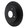 E-Line Drilled & Slotted Black Brake Rotor, 1982-1988 Infiniti/Nissan, Position: Rear Left - image 3