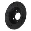 E-Line Drilled & Slotted Black Brake Rotor, 1982-1988 Infiniti/Nissan, Position: Rear Right - image 4