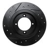 E-Line Drilled & Slotted Black Brake Rotor, 1982-1986 Infiniti/Nissan, Position: Front Right - image 3