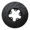 E-Line Drilled & Slotted Black Brake Rotor, 1984-1989 Infiniti/Nissan, Position: Front Right - image 4