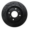 E-Line Drilled & Slotted Black Brake Rotor, 1985-1989 Infiniti/Nissan, Position: Front Left - image 4