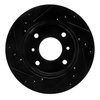 E-Line Drilled & Slotted Black Brake Rotor, 1985-1989 Infiniti/Nissan, Position: Front Right - image 4