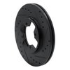 E-Line Drilled & Slotted Black Brake Rotor, 1984-1985 Infiniti/Nissan, Position: Front Right - image 2