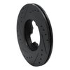 E-Line Drilled & Slotted Black Brake Rotor, 1984-1985 Infiniti/Nissan, Position: Front Right - image 4