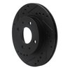 E-Line Drilled & Slotted Black Brake Rotor, 1986-2017 Infiniti/Nissan, Position: Front Left - image 2