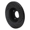 E-Line Drilled & Slotted Black Brake Rotor, 1986-2017 Infiniti/Nissan, Position: Front Left - image 4