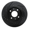 E-Line Drilled & Slotted Black Brake Rotor, 1986-2017 Infiniti/Nissan, Position: Front Right - image 2