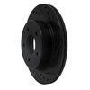 E-Line Drilled & Slotted Black Brake Rotor, 1987-1989 Infiniti/Nissan, Position: Rear Right - image 2