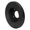 E-Line Drilled & Slotted Black Brake Rotor, 1989-2013 Fits Multiple Makes/Models, Position: Front Left - image 3
