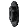 E-Line Drilled & Slotted Black Brake Rotor, 1989-2013 Fits Multiple Makes/Models, Position: Front Right - image 1