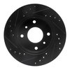 E-Line Drilled & Slotted Black Brake Rotor, 1989-2013 Fits Multiple Makes/Models, Position: Front Right - image 2