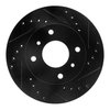 E-Line Drilled & Slotted Black Brake Rotor, 1989-2013 Fits Multiple Makes/Models, Position: Front Right - image 4
