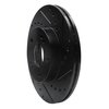 E-Line Drilled & Slotted Black Brake Rotor, 1989-1999 Infiniti/Nissan, Position: Front Right - image 3