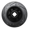 E-Line Drilled & Slotted Black Brake Rotor, 1988-1988 Infiniti/Nissan, Position: Rear Left - image 4