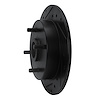 E-Line Drilled & Slotted Black Brake Rotor, 1988-1988 Infiniti/Nissan, Position: Rear Right - image 1