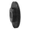 E-Line Drilled & Slotted Black Brake Rotor, 1989-1990 Infiniti/Nissan, Position: Front Right - image 2