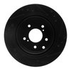 E-Line Drilled & Slotted Black Brake Rotor, 1989-1996 Infiniti/Nissan, Position: Rear Left - image 4