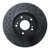 E-Line Drilled & Slotted Black Brake Rotor, 1989-1996 Infiniti/Nissan, Position: Front Right - image 4