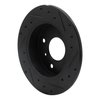 E-Line Drilled & Slotted Black Brake Rotor, 1990-2006 Infiniti/Nissan, Position: Rear Left - image 4