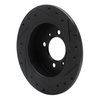 E-Line Drilled & Slotted Black Brake Rotor, 1991-1994 Infiniti/Nissan, Position: Rear Left - image 3
