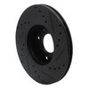 E-Line Drilled & Slotted Black Brake Rotor, 1993-2006 Infiniti/Nissan, Position: Front Left - image 2