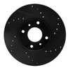 E-Line Drilled & Slotted Black Brake Rotor, 1993-2006 Infiniti/Nissan, Position: Front Left - image 3