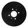 E-Line Drilled & Slotted Black Brake Rotor, 1991-1994 Infiniti/Nissan, Position: Front Left - image 2