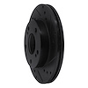 E-Line Drilled & Slotted Black Brake Rotor, 1996-1998 Infiniti/Nissan, Position: Front Right - image 1