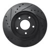 E-Line Drilled & Slotted Black Brake Rotor, 1999-2001 Infiniti/Nissan, Position: Front Right - image 3