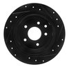E-Line Drilled & Slotted Black Brake Rotor, Fits Select Fits Multiple Makes/Models, Position: Rear Left - image 3