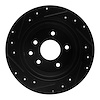 E-Line Drilled & Slotted Black Brake Rotor, Fits Select Fits Multiple Makes/Models, Position: Rear Right - image 1