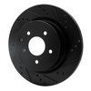 E-Line Drilled & Slotted Black Brake Rotor, Fits Select Infiniti/Nissan, Position: Rear Right - image 3