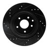 E-Line Drilled & Slotted Black Brake Rotor, Fits Select Infiniti/Nissan, Position: Rear Right - image 4